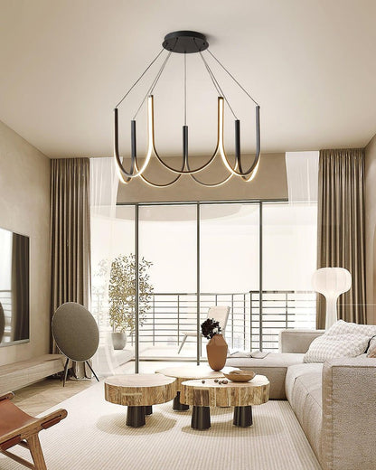 Modular U-Shaped LED Pendant – Adjustable Multi-Size Lighting