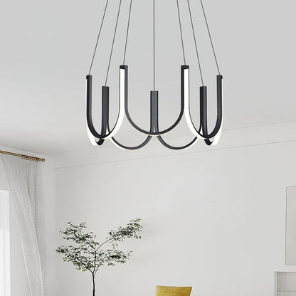 Modular U-Shaped LED Pendant – Adjustable Multi-Size Lighting