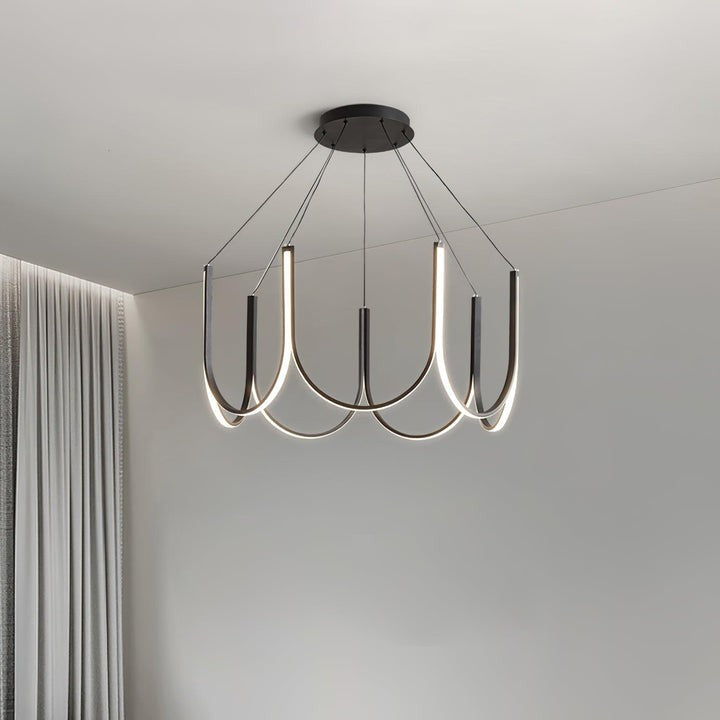 Modular U-Shaped LED Pendant – Adjustable Multi-Size Lighting