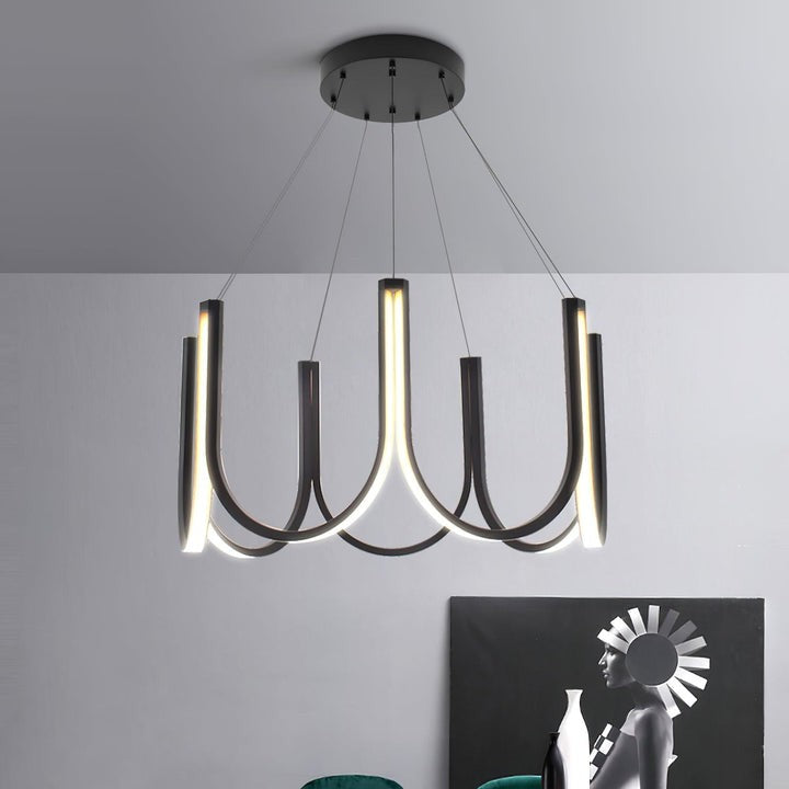 Modular U-Shaped LED Pendant – Adjustable Multi-Size Lighting