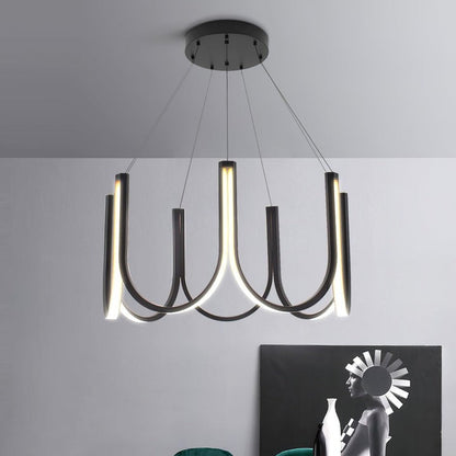 Modular U-Shaped LED Pendant – Adjustable Multi-Size Lighting