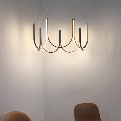 Modular U-Shaped LED Pendant – Adjustable Multi-Size Lighting