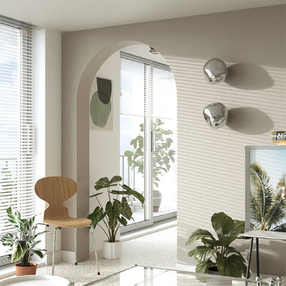 Molten Glass Plug-In Wall Lamp with Mirror Effect