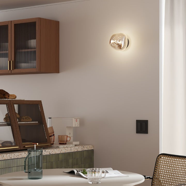Molten Glass Plug-In Wall Lamp with Mirror Effect