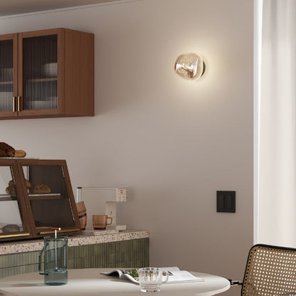 Molten Glass Plug-In Wall Lamp with Mirror Effect