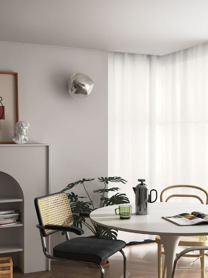 Molten Glass Plug-In Wall Lamp with Mirror Effect
