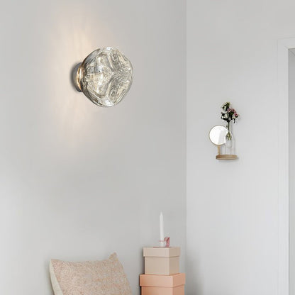 Molten Glass Plug-In Wall Lamp with Mirror Effect