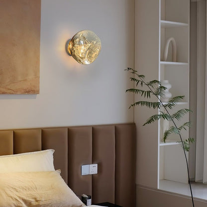 Molten Glass Plug-In Wall Lamp with Mirror Effect