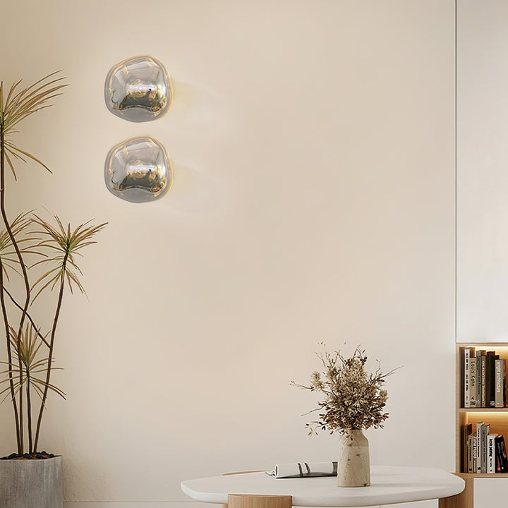 Molten Glass Plug-In Wall Lamp with Mirror Effect