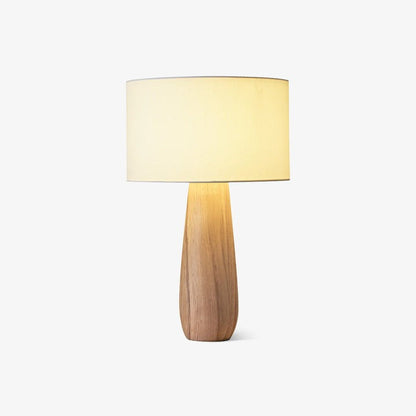 Mountain-Inspired Wood & Linen Table Lamp