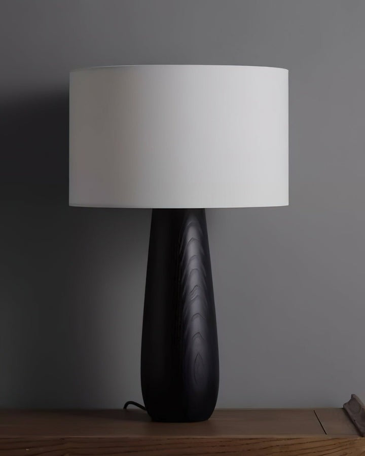 Mountain-Inspired Wood & Linen Table Lamp