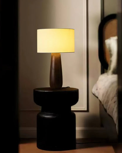 Mountain-Inspired Wood & Linen Table Lamp