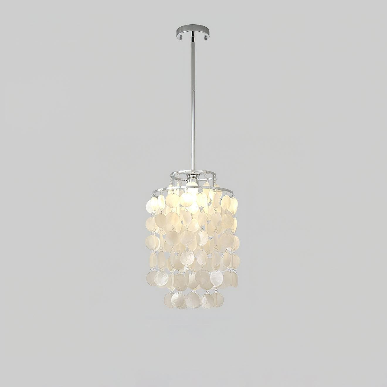 Multi-Layer Round Shell Disc Ceiling Chandelier