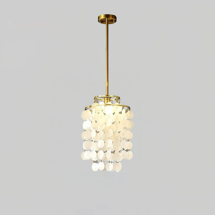 Multi-Layer Round Shell Disc Ceiling Chandelier