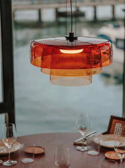 Multi-Tier LED Pendant Light with Adjustable Suspension