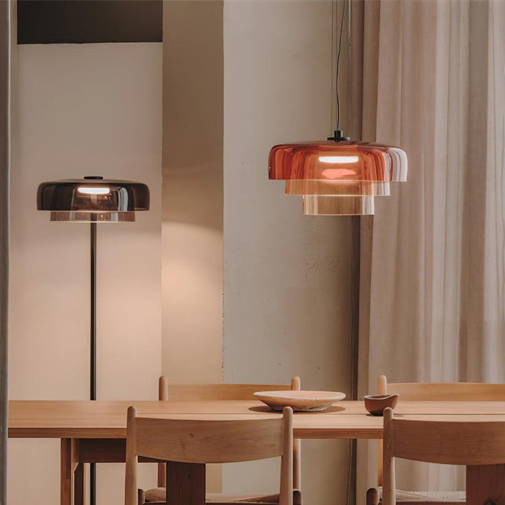 Multi-Tier LED Pendant Light with Adjustable Suspension