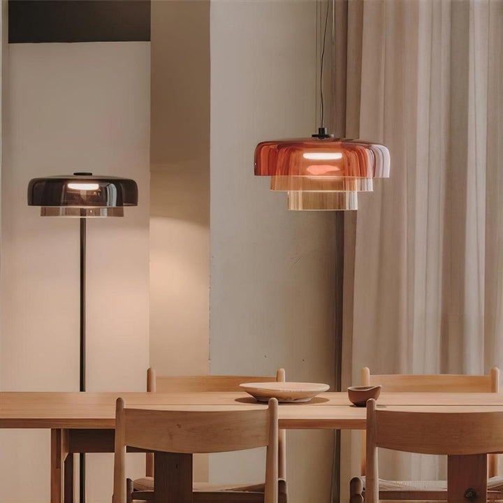 Multi-Tier LED Pendant Light with Adjustable Suspension