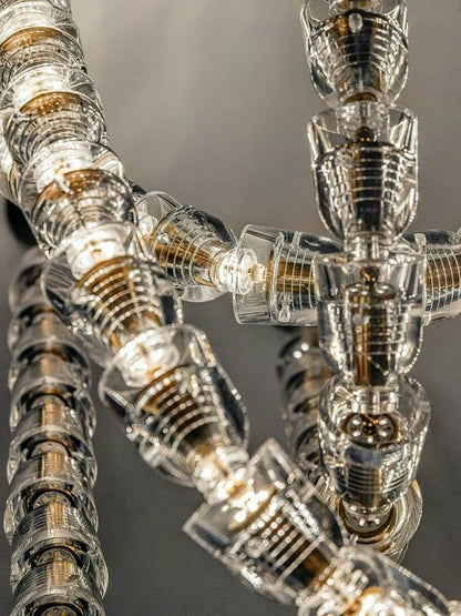 Multi-Tier V-Shaped LED Cascade Chandelier – Modern Pendant Light