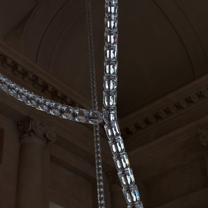 Multi-Tier V-Shaped LED Cascade Chandelier – Modern Pendant Light