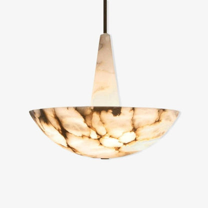Natural Alabaster Snowflake LED Chandelier