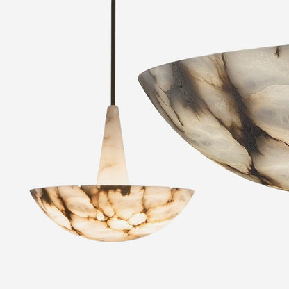Natural Alabaster Snowflake LED Chandelier