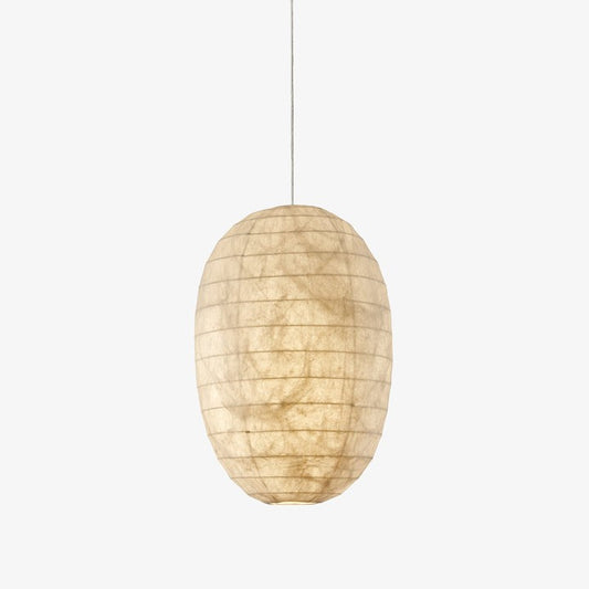 Natural Mulberry Silk Pendant Light Fixture