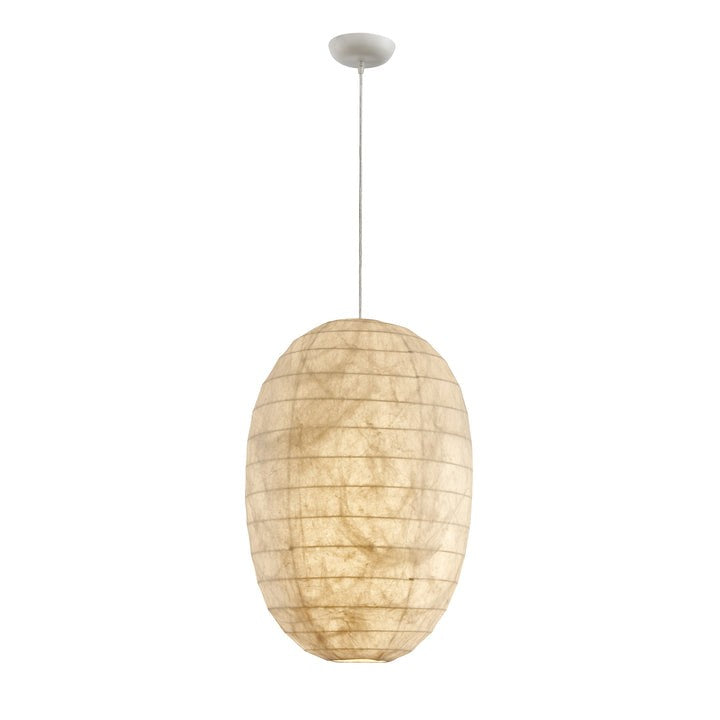Natural Mulberry Silk Pendant Light Fixture