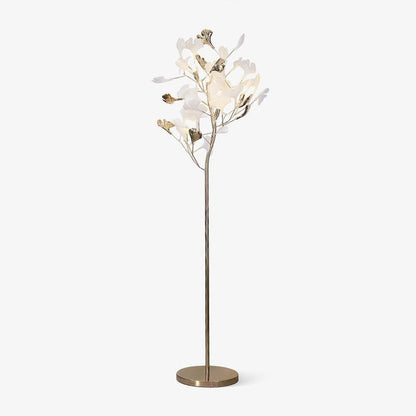 Nature-Inspired Ginkgo Leaf Floor Lamp – Ambient Lighting