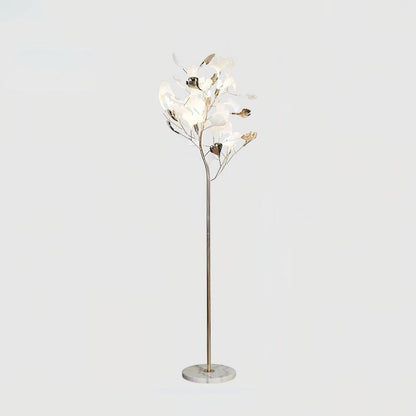 Nature-Inspired Ginkgo Leaf Floor Lamp – Ambient Lighting