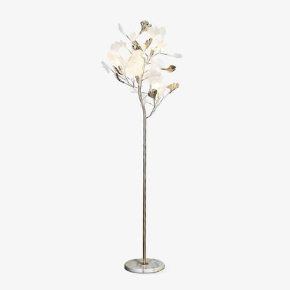 Nature-Inspired Ginkgo Leaf Floor Lamp – Ambient Lighting