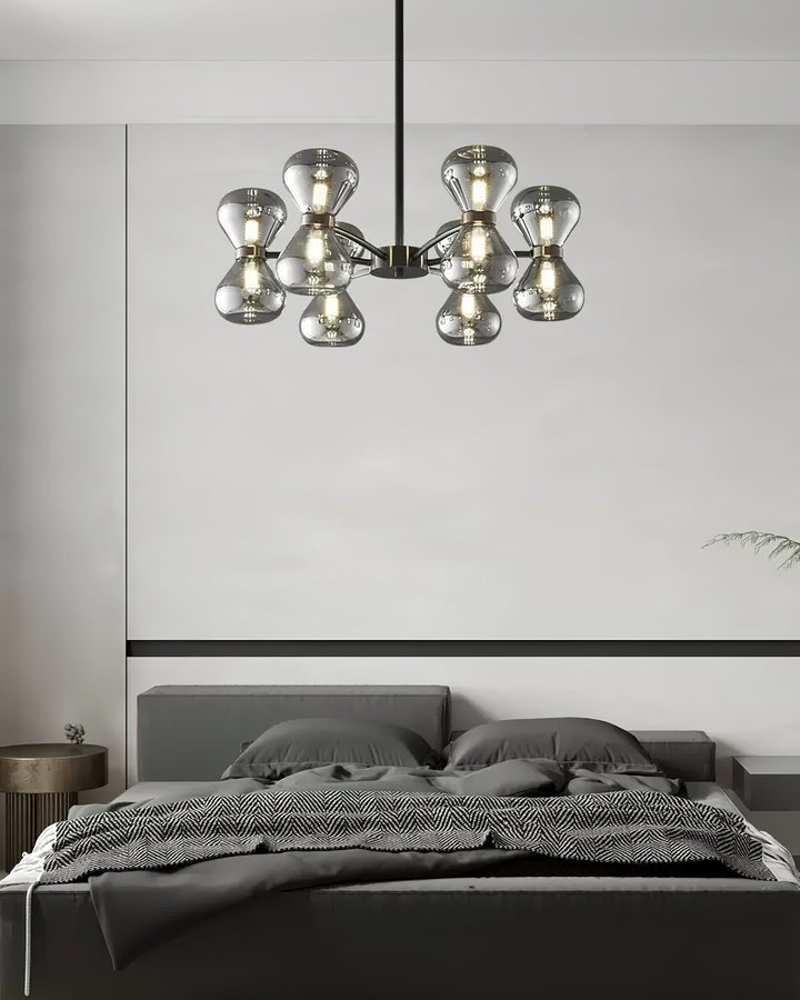 Nebula Modern Dark Glass Sphere Chandelier