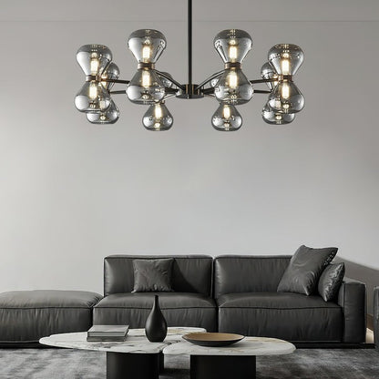 Nebula Modern Dark Glass Sphere Chandelier