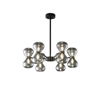 Nebula Modern Dark Glass Sphere Chandelier