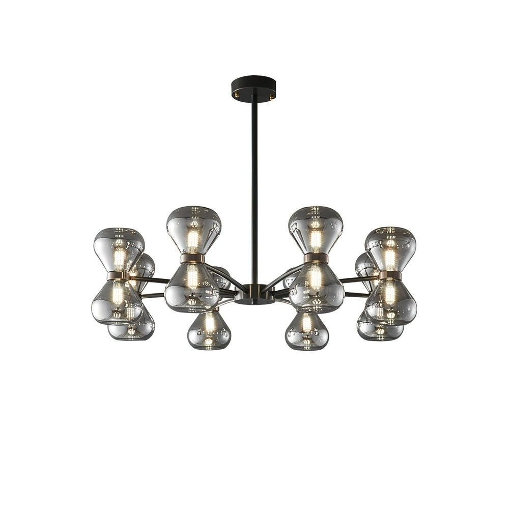 Nebula Modern Dark Glass Sphere Chandelier