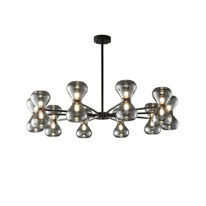 Nebula Modern Dark Glass Sphere Chandelier