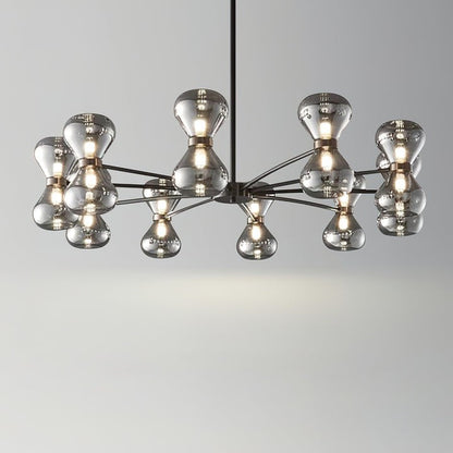 Nebula Modern Dark Glass Sphere Chandelier