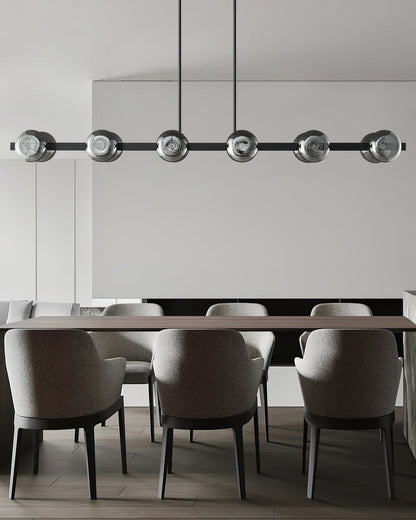Nebula Modern Dark Glass Sphere Chandelier