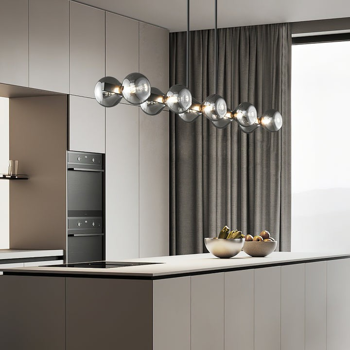 Nebula Modern Dark Glass Sphere Chandelier