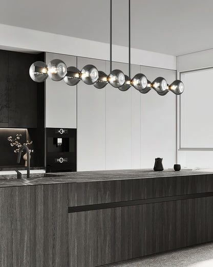 Nebula Modern Dark Glass Sphere Chandelier