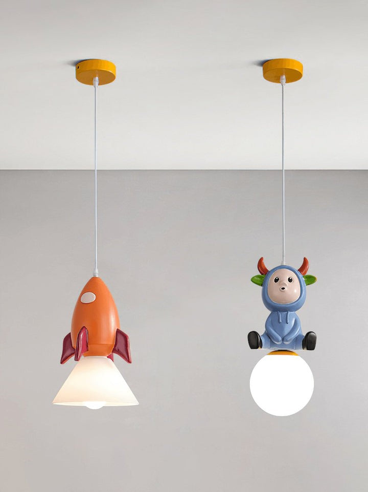 Nordic Toy Figurine Pendant Light for Kids’ Bedroom