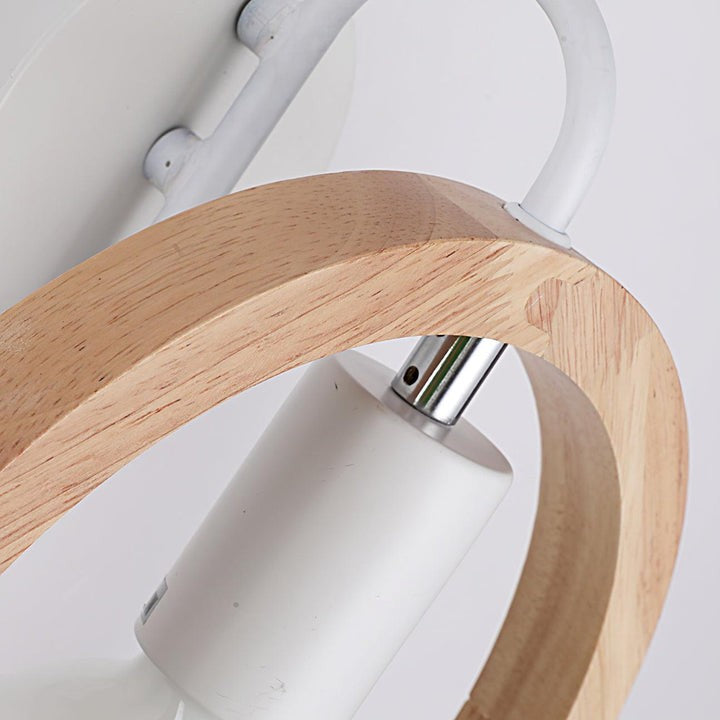 Oak Wood & Resin Bird Wall Light Sconce