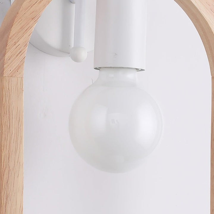 Oak Wood & Resin Bird Wall Light Sconce