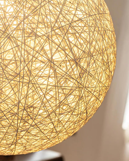 Organic Hemp Rattan Sphere Pendant Light