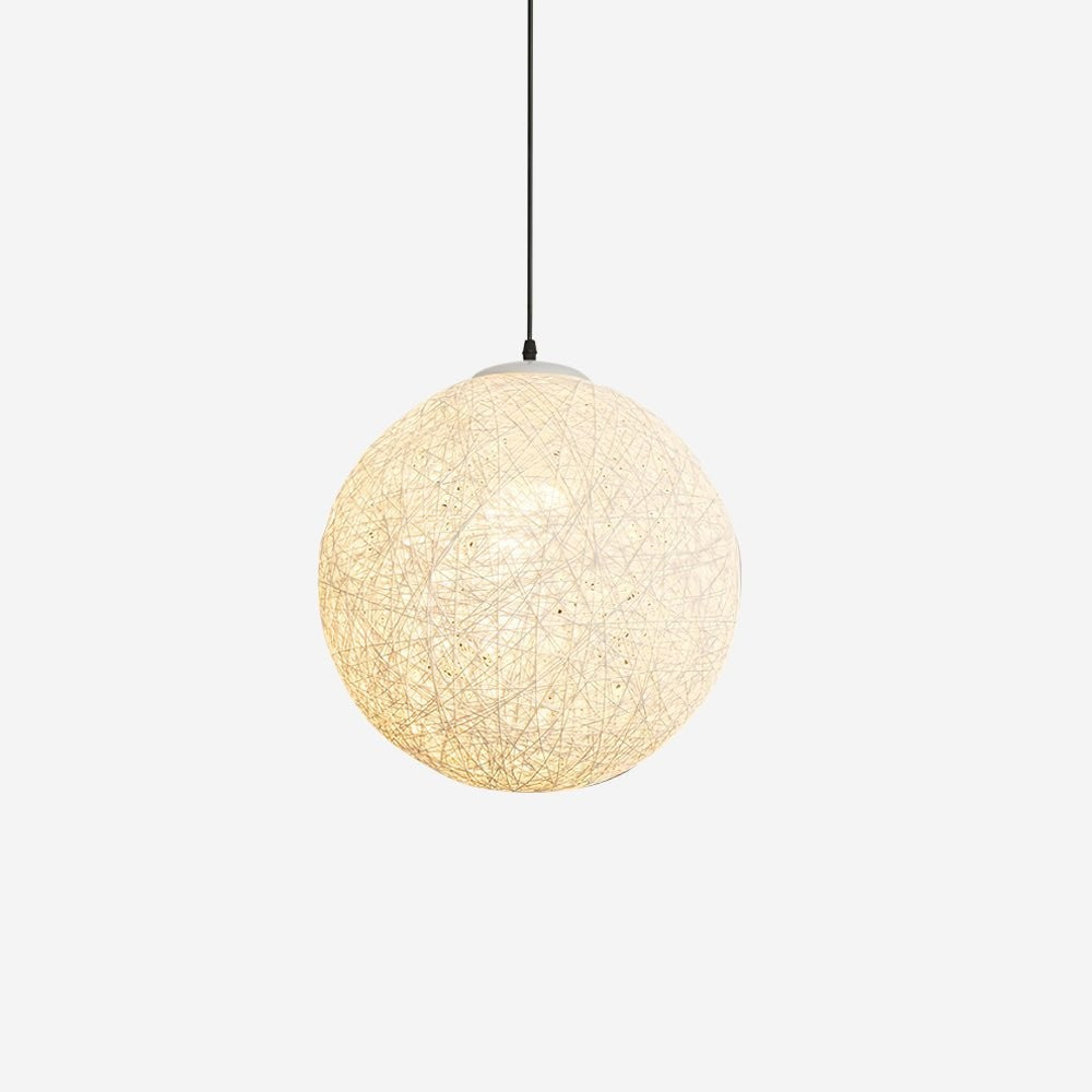 Organic Hemp Rattan Sphere Pendant Light