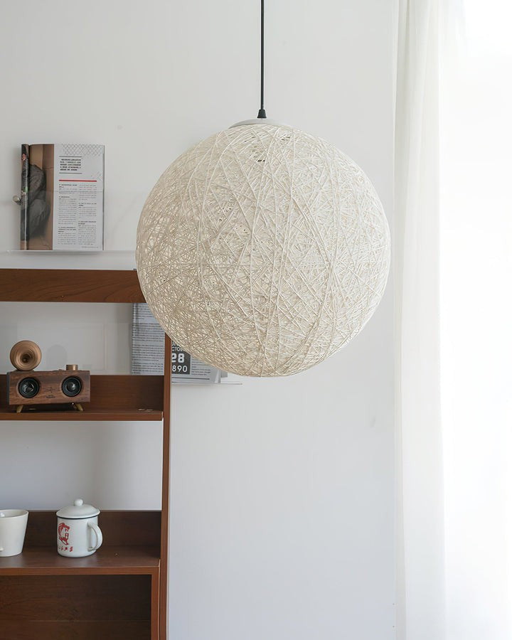 Organic Hemp Rattan Sphere Pendant Light