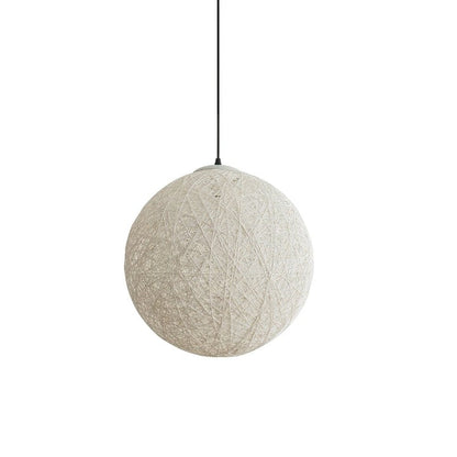Organic Hemp Rattan Sphere Pendant Light