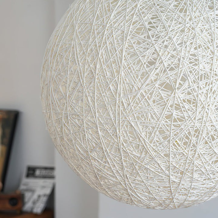Organic Hemp Rattan Sphere Pendant Light