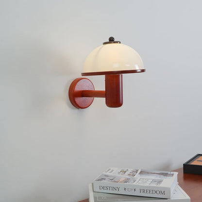 Organic Oak Mushroom Wall Lamp