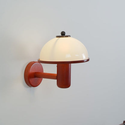 Organic Oak Mushroom Wall Lamp