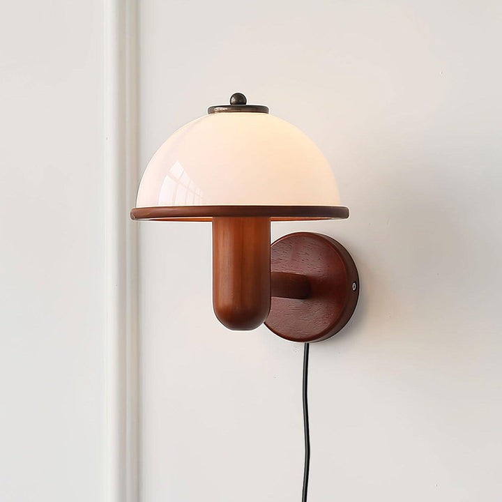 Organic Oak Mushroom Wall Lamp